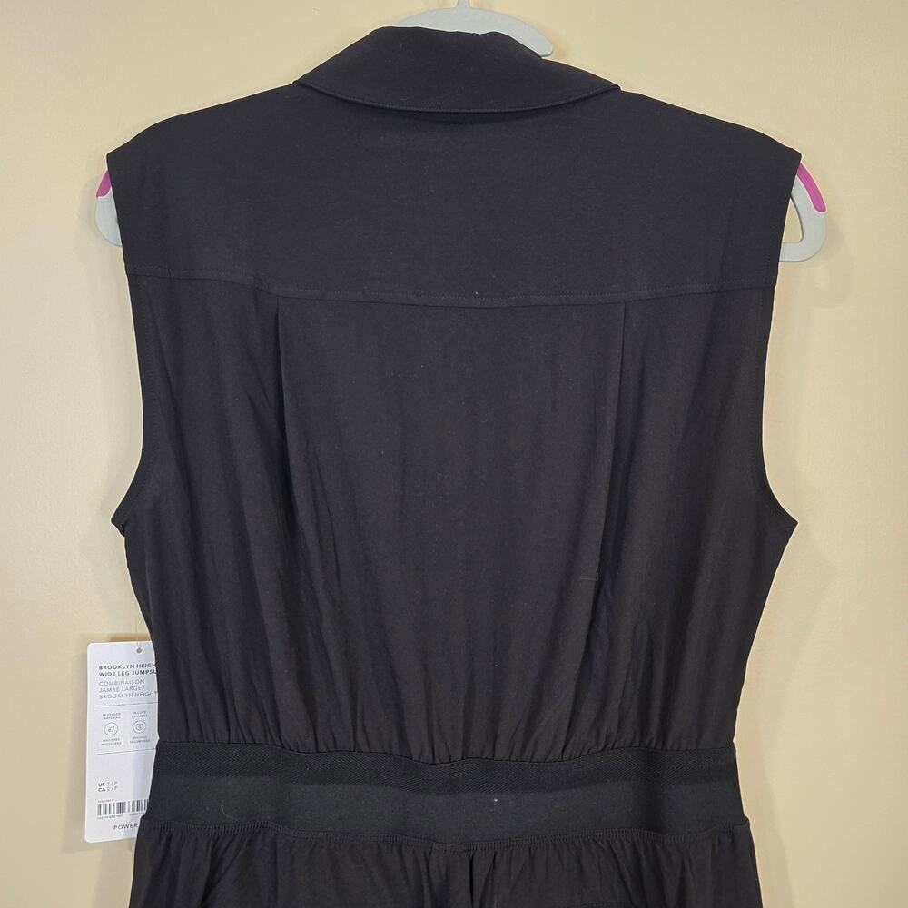 NEW NWT Women's Athleta Brooklyn Heights Wide Leg Jumpsuit Black | Size 2 Petite - Picture 7 of 13